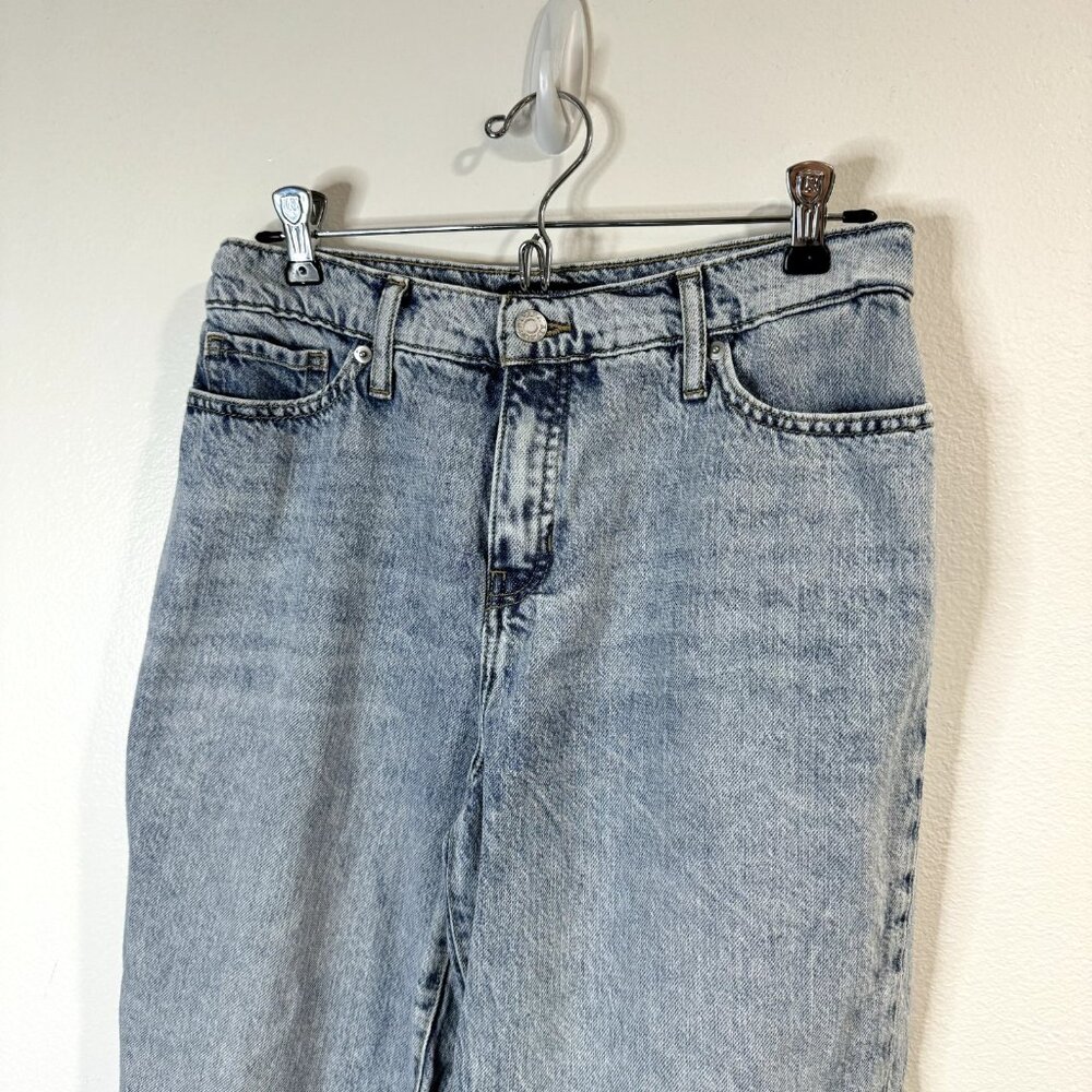 Banana Republic Barrel Jeans 28 / 6 Light Wash Relaxed Denim Mid Rise Ankle - Picture 2 of 10